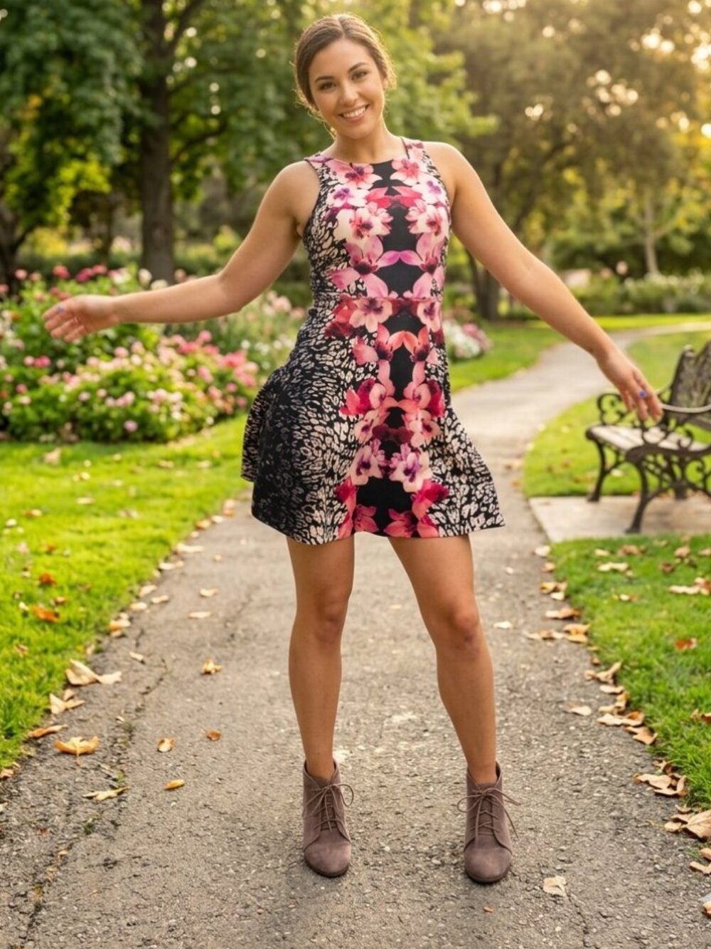 H&M Sleeveless Skater-Style Mini Dress